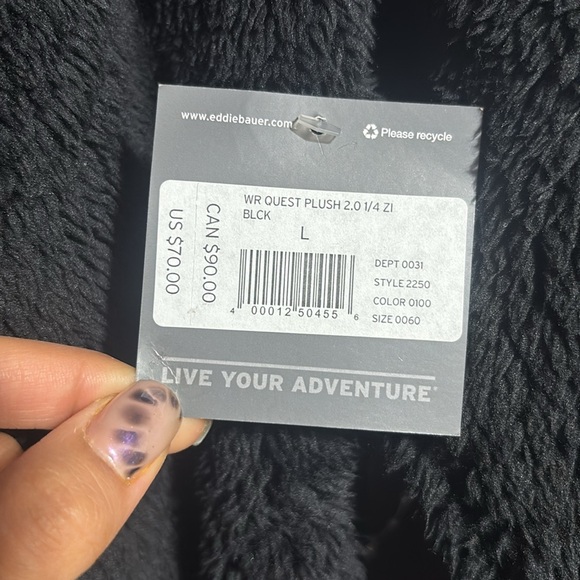 Eddie Bauer Women’s 1/4-zip fleece plush jacket - Picture 3 of 7